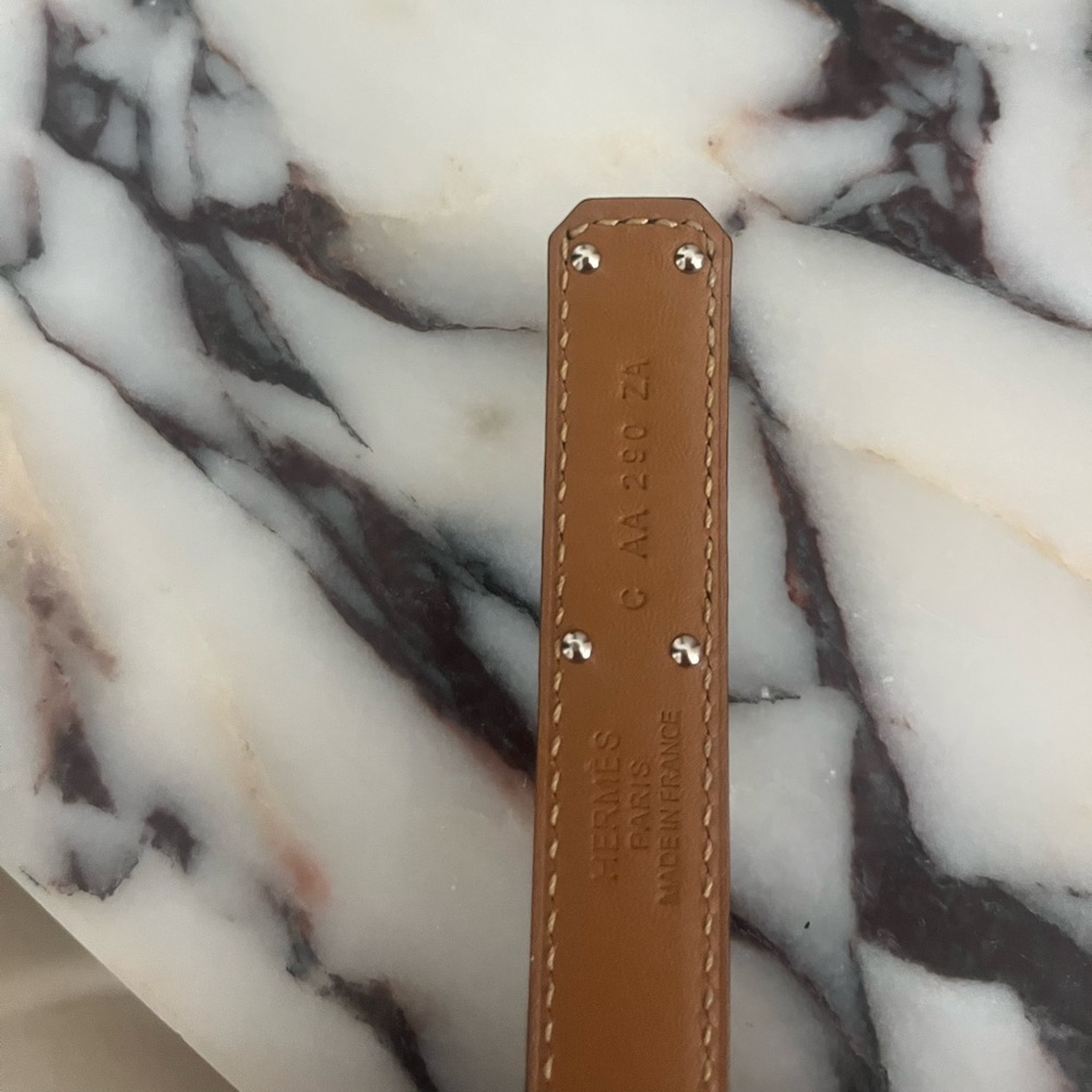 Hermes Kelly 18 belt, black and silver - Picture 3 of 3